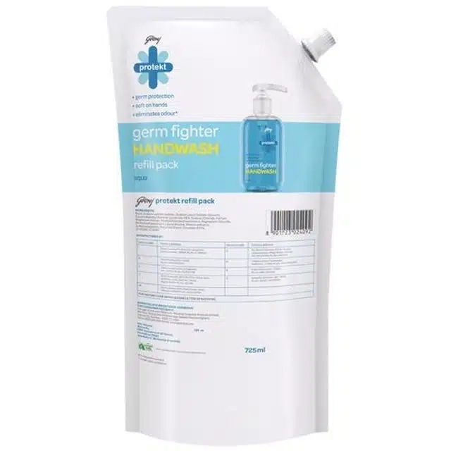 Godrej Protekt Germ Fighter Handwash Aqua - 725 ml (Refill Pack)