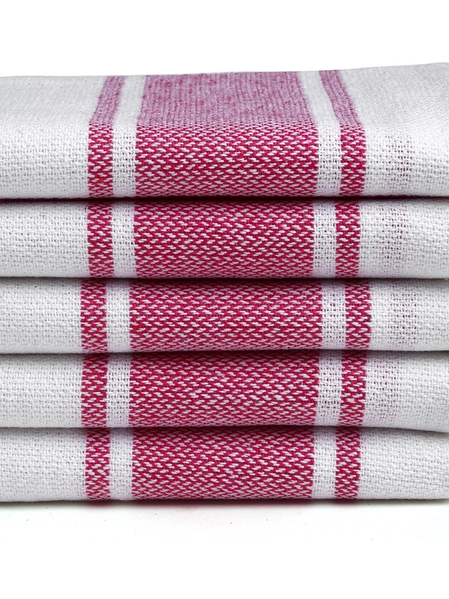 Cotton Solid Face & Hand Towels (Multicolor, Pack of 5 ) (34x14 inches)