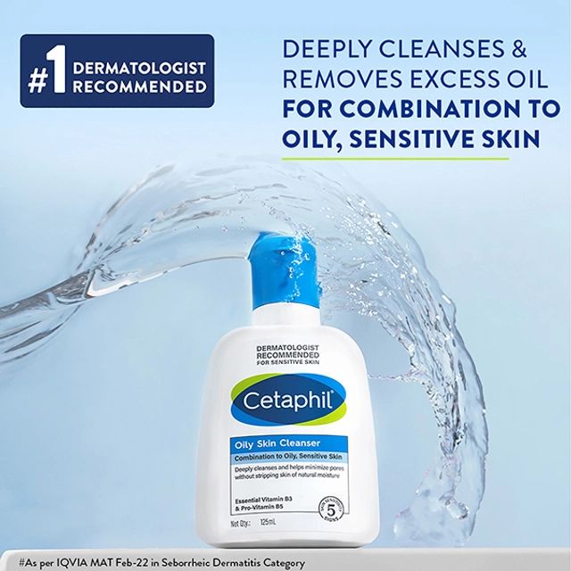 Cetaphil Oily Skin Cleanser (125 ml, Pack of 2)