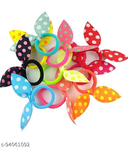 Rubber Hair Clips for Girls (Multicolor, Pack of 24)