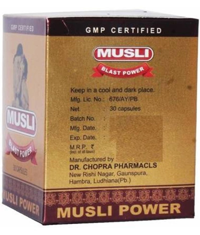 Combo of Musli Blast Power 30 Pcs Capsules & Dr. Chopra Japan Ka Power Oil (15 ml) (Set of 2)