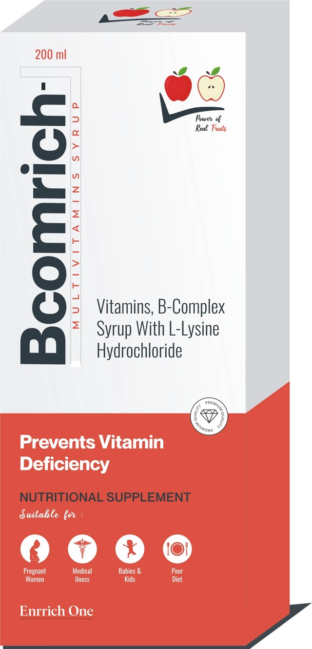 Bcomrich Prevents Vitamin Deficiency Nutritional Supplement Syrup (200 ml, Pack of 2)