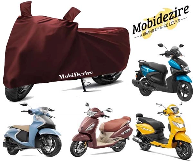 Polyester Universal Waterproof Motorcycle Cover (Maroon)