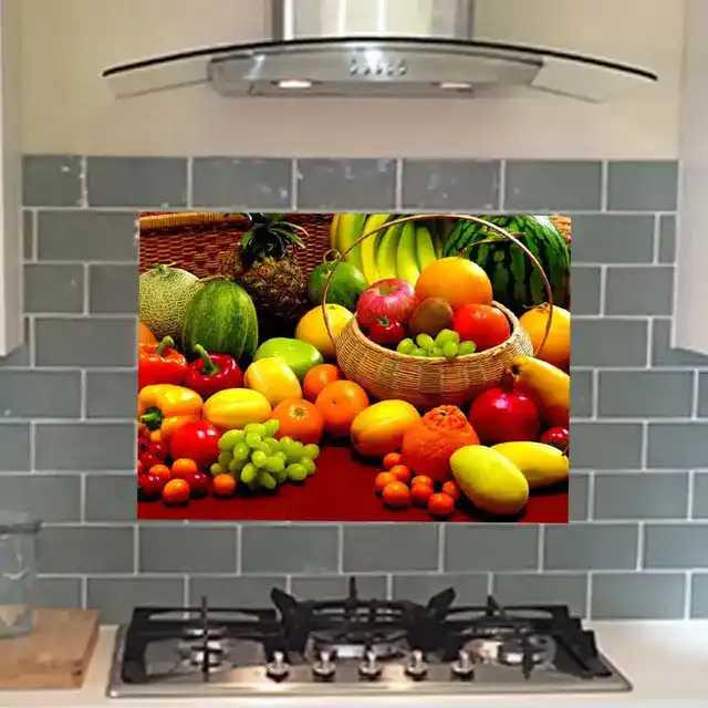 गॉड & गोड्स किचन टाइल 10 वॉल स्टीकर (40 x 60 x 0.1 Cm)