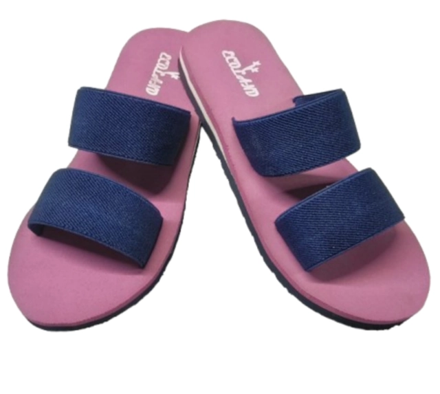 Sliders for Women (Navy Blue & Pink, 4)