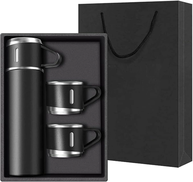 MAGIC PLUS Stainless Vaccum Flask With 2 Cup set (500 ml, Assorted, Pack of 1)