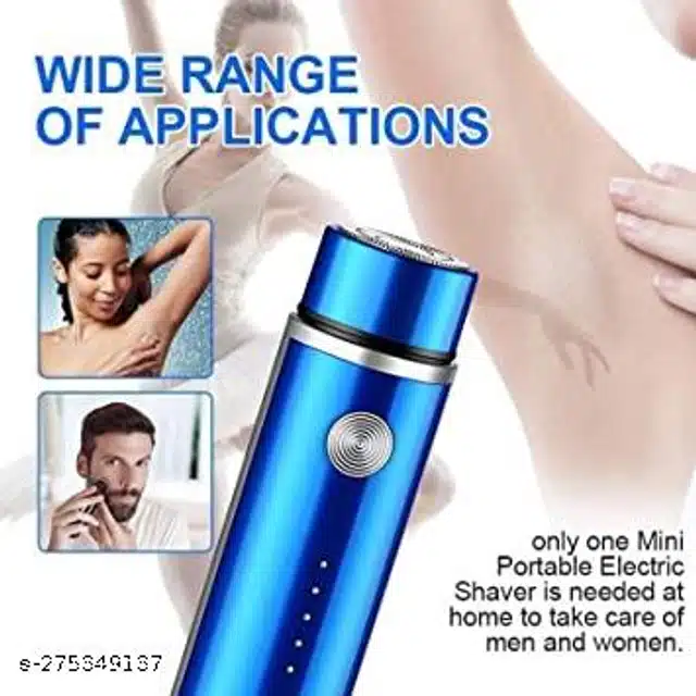 Mini Portable Electric Shaver for Men & Women (Blue)