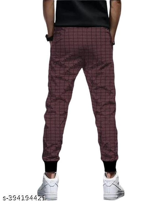 Cotton Trackpants for Boys (Maroon, 10-11 Years)