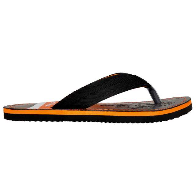 Cozy Wear Rubber Casual Wear Slippers For Men (Orange, 8) (HF-29)