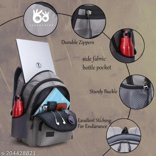 Nylon Backpack for Men & Women (Grey, 55 L)