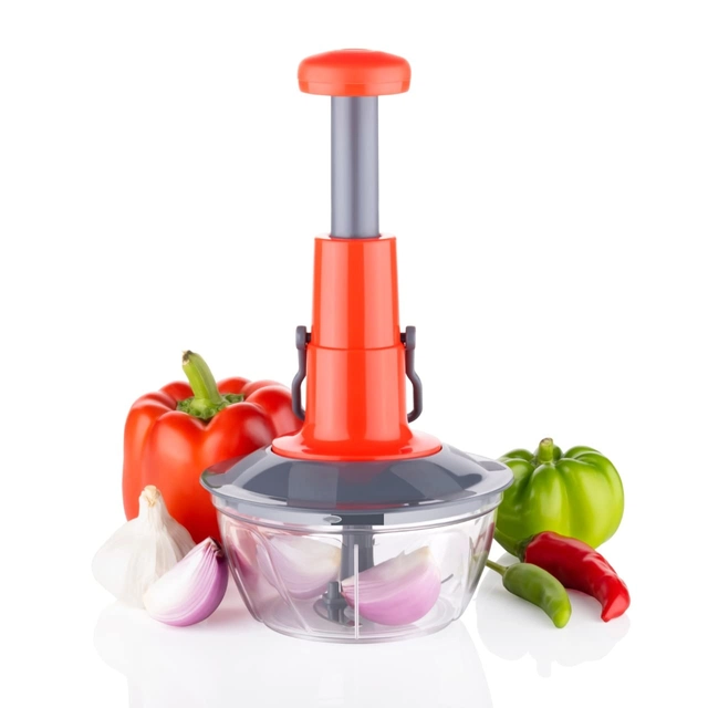 Redsky Manual Push Chopper Steel Blade Hand Press Vegetables Chopper Kitchen (500 ml)