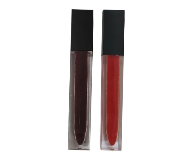 Ultra Liquid Lipsticks (Red & Maroon, Pack of 2)