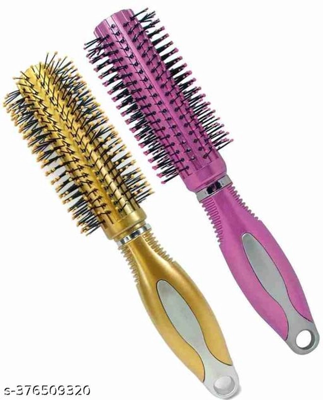 Plastic Hair Roller Comb (Multicolor, Pack of 2)