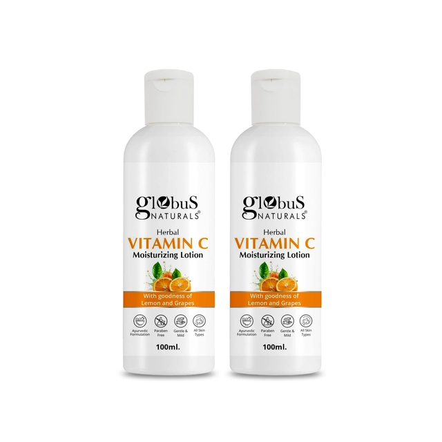 Globus Naturals Herbal Vitamin C Moisturizing Body Lotion (100 ml, Pack of 2)