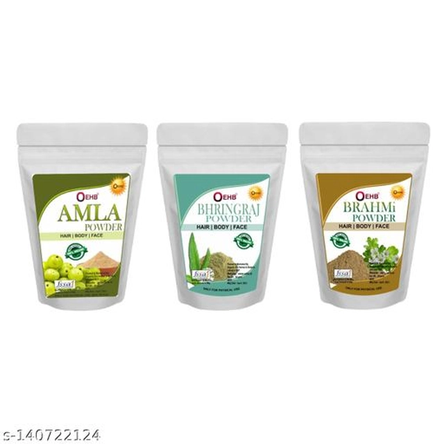 Trustmart Natural Amla, Brahmi & Bhringraj Hair Care Powder (50 g, Pack of 3)