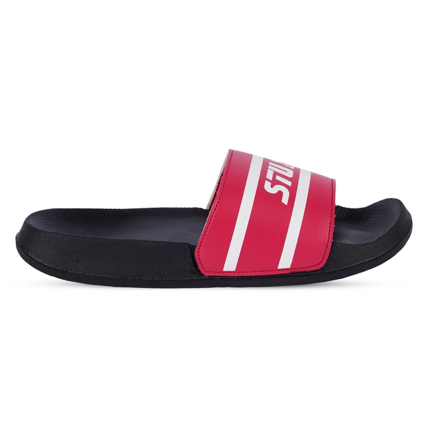 Sliders for Men (Black & Red, 6)