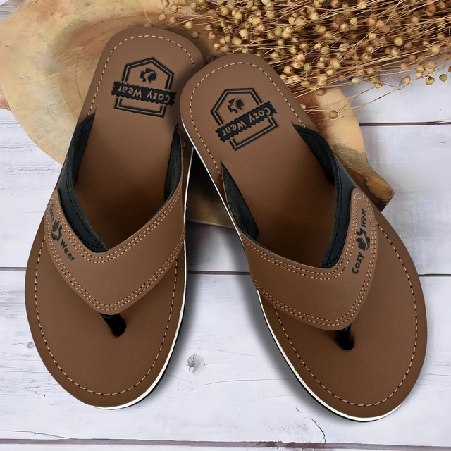 Flipflops for Men (Brown, 6)