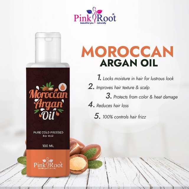 Pink Root Moroccan Argan Oil (Pack Of 1, 100 ml) (MI-71)