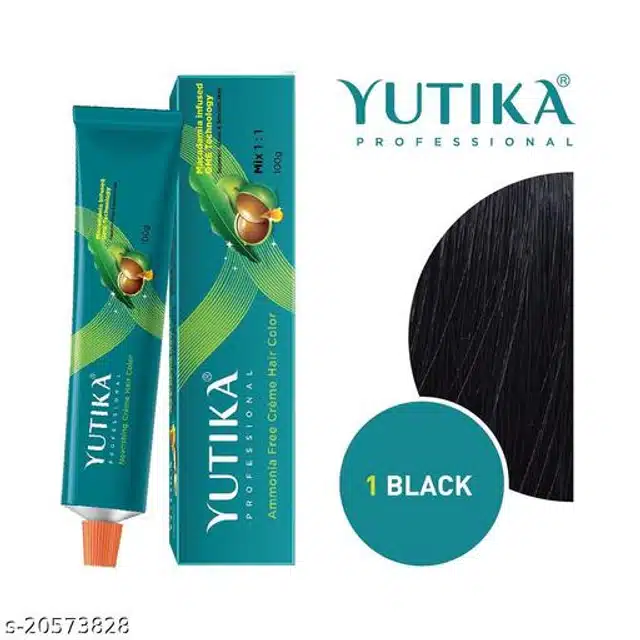 Yutika Professional Creme Hair Color (Natural Black, 100 g)