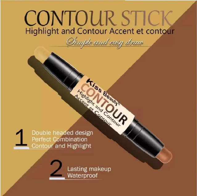 Combo Of Sunisa Foundation & 2 In 1 Contour Stick (Multicolor, Pack Of 2)
