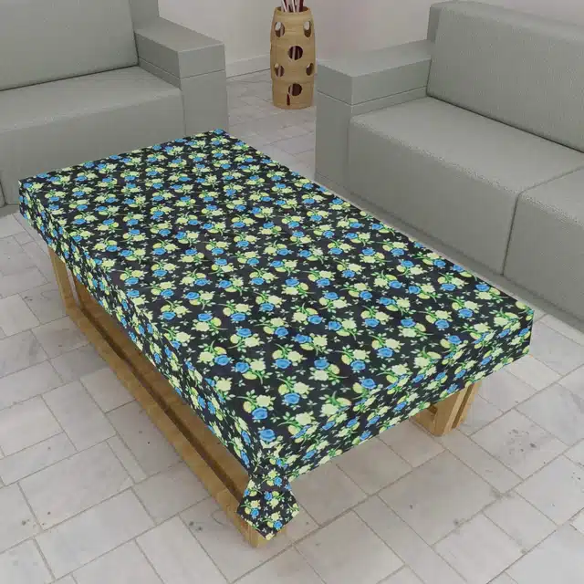 PVC Centre Table Cover (Multicolor, 40x60 Inches)