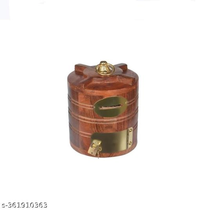 Wooden Money Bank (Brown)