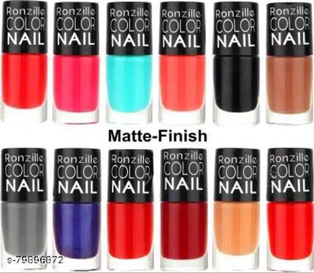 Ronzille Exclusive Nail Polish (Multicolor, 5.5 ml) (Pack of 12)