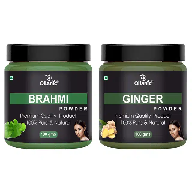 Natural Brahmi & Ginger Powder for Skin & Hair (Pack of 2, 100 g)
