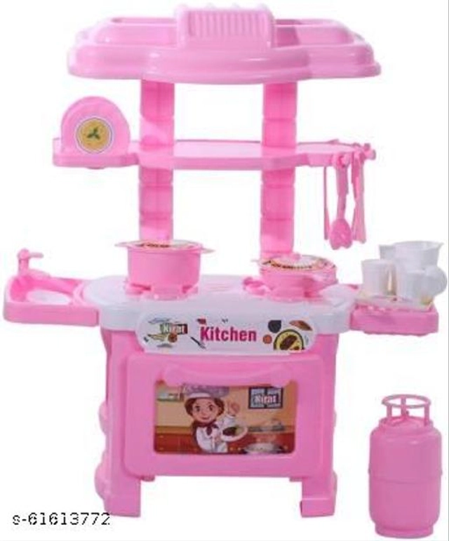 Chef Kitchen Set Toy for Kids (Pink, Set of 1)