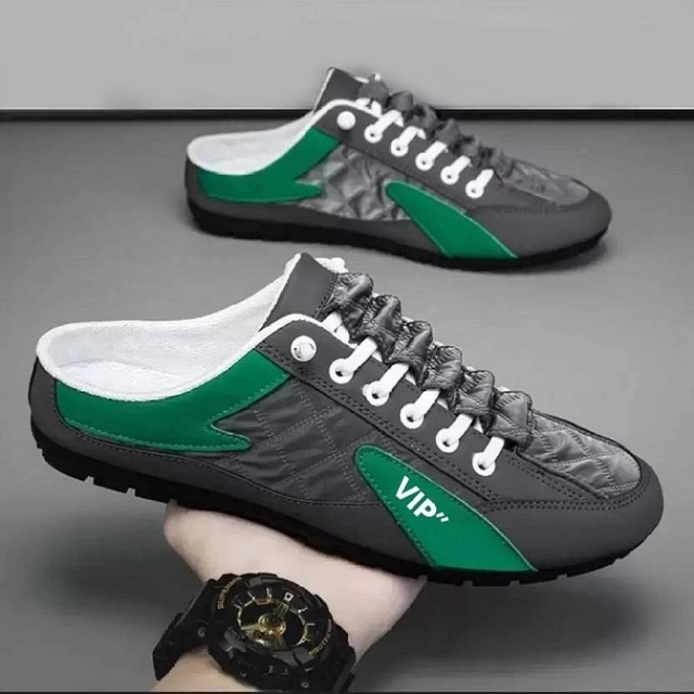 Daily Wear Sneakers for Men (Green, 7) (OS)