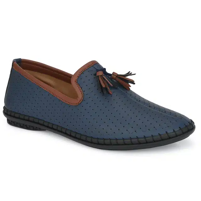 Men's Casual Loafers (Blue, 7) (JF-207)