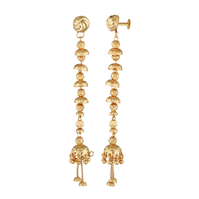 Alloy Earrings for Women & Girls (Gold, Set of 1)