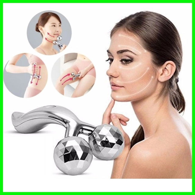 3D Face Massage Roller (Silver)