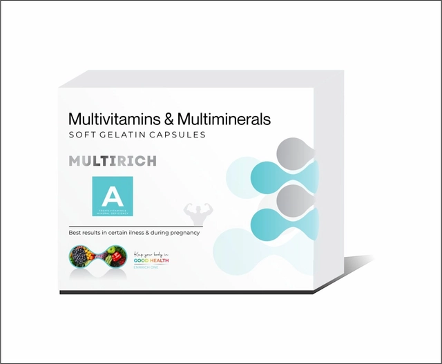 Multirich-A Multivitamins & Multiminerals Soft Gelatin 30 Pcs Capsules (Set of 1)