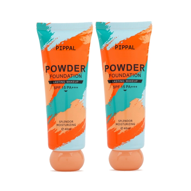 Pippal Orange Tube Powder Fondation (40 ml, Pack of 2)