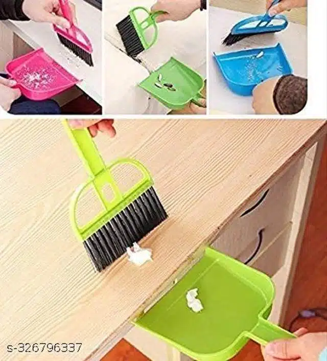 Mini Dustpan with Brush Broom Set (Assorted, Pack of 1)