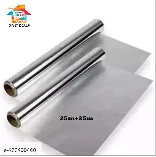 Aluminium Foil Paper (Silver, 25 m) (Pack of 2)