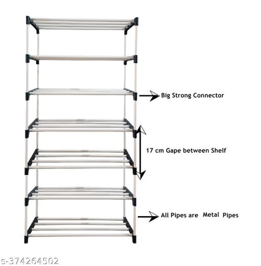 Metal 6 Layer Collapsible Multipurpose Rack (Brown)