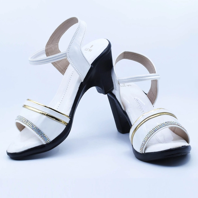 Sandals for Women (White, 3)