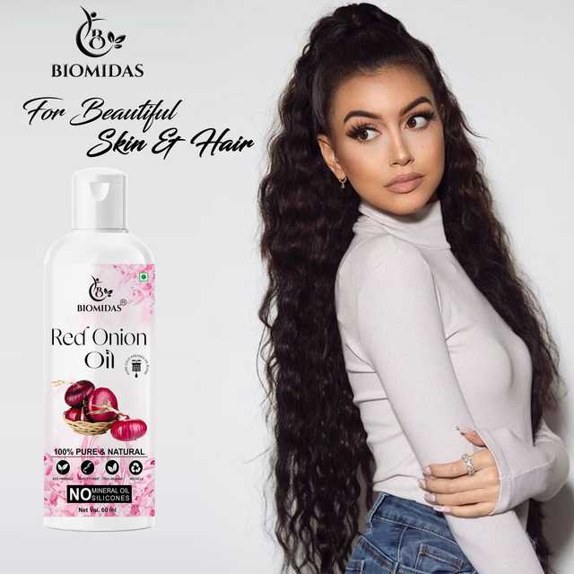 Biomidas 100% Pure Red Onion Oil For Healthy & Shiny Hair Growth & Hair Fall Control (60 ml) (G-1134)