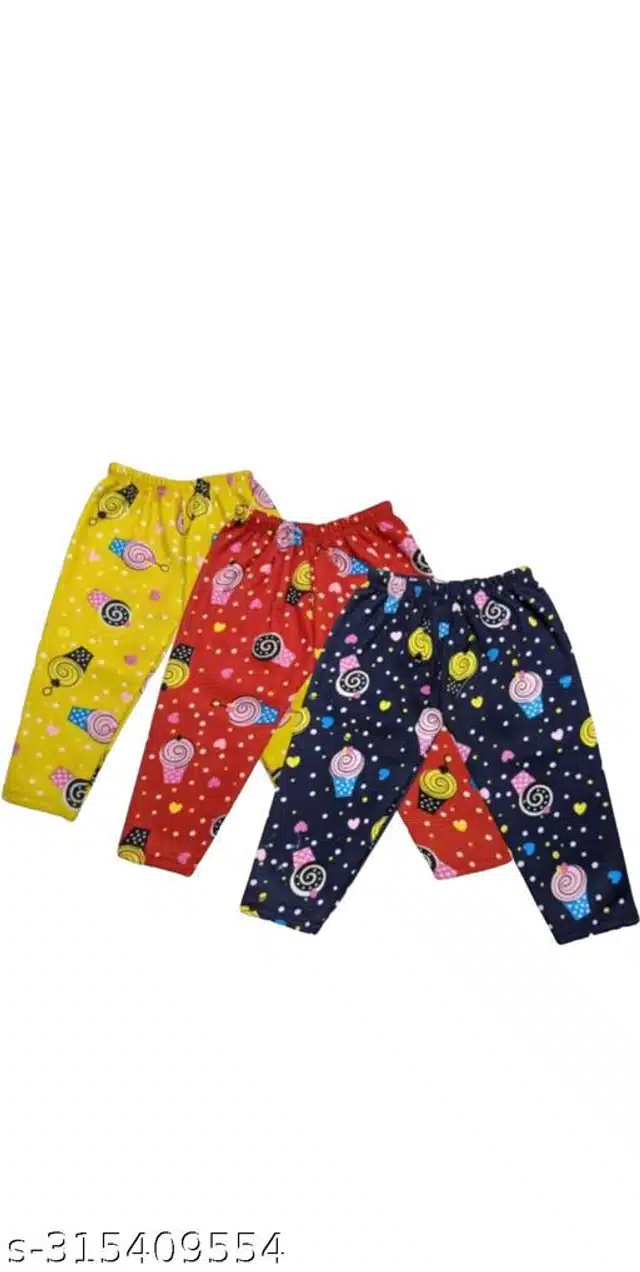 Woolen Pyjama for Kids (Multicolor, 0-3 Months) (Pack of 3)