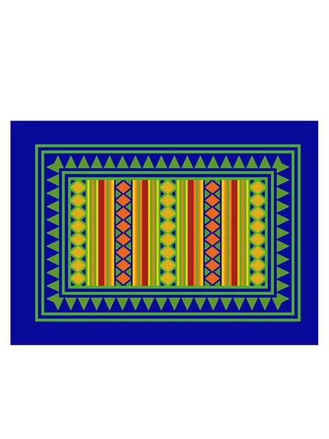 Jaipur Gate Cotton Double Bedsheet With 2 Pillow Covers (Blue, Queen Size) (A31)