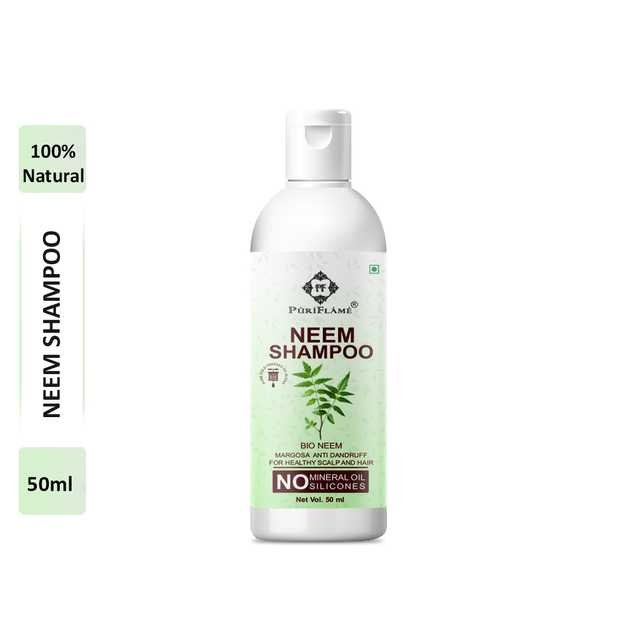 PuriFlame Neem Shampoo - Deep Hair & Scalp Cleansing (50 ml) (Pack Of 1) (B-781)