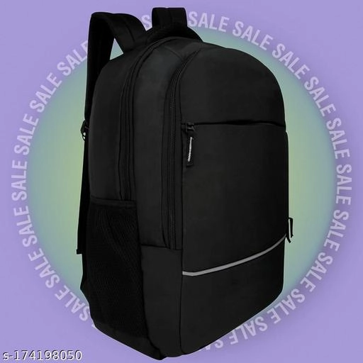 Nylon Backpack for Men & Women (Black & Grey, 35 L)