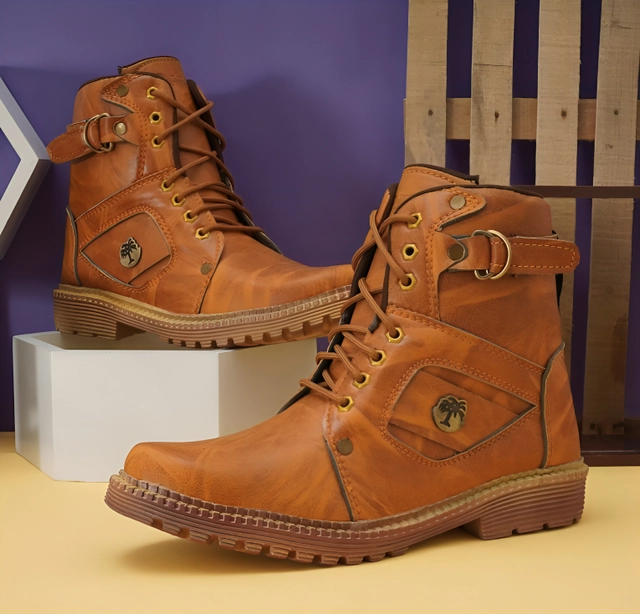 Boots for Men (Tan, 6)