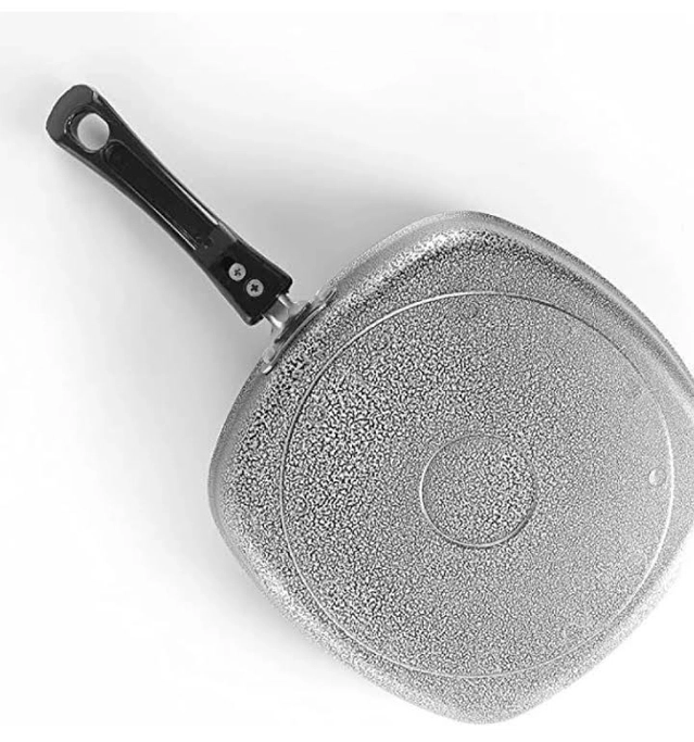 Non Stick Grill Pan with Handle (Grey, 22 cm)