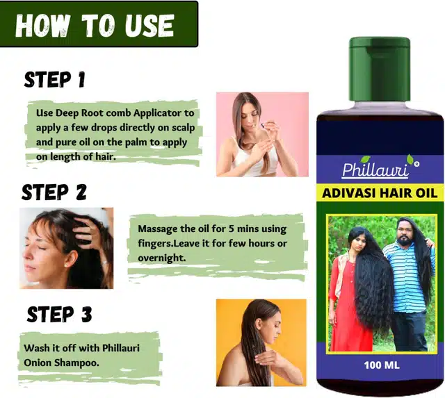 Phillauri Adivasi Hair Growth Oil (Pack of 2, 100 ml)