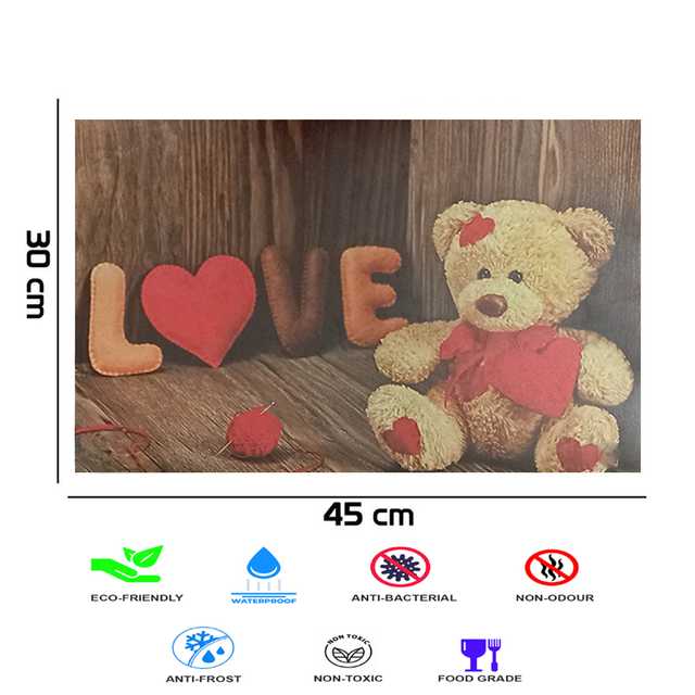 Multipurpose Refrigerator Mats (Brown, 12 X 17 Inch) (Pack of 8) (W-141)