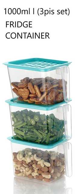 Plastic Food Storage Container Set - Pack of 18 - Blue