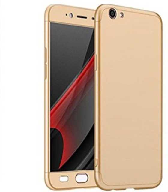 Oppo F1S (Gold, Grip Case) Ipaky Front & Back Case (Buy1 Get 1 Free) (A-101)